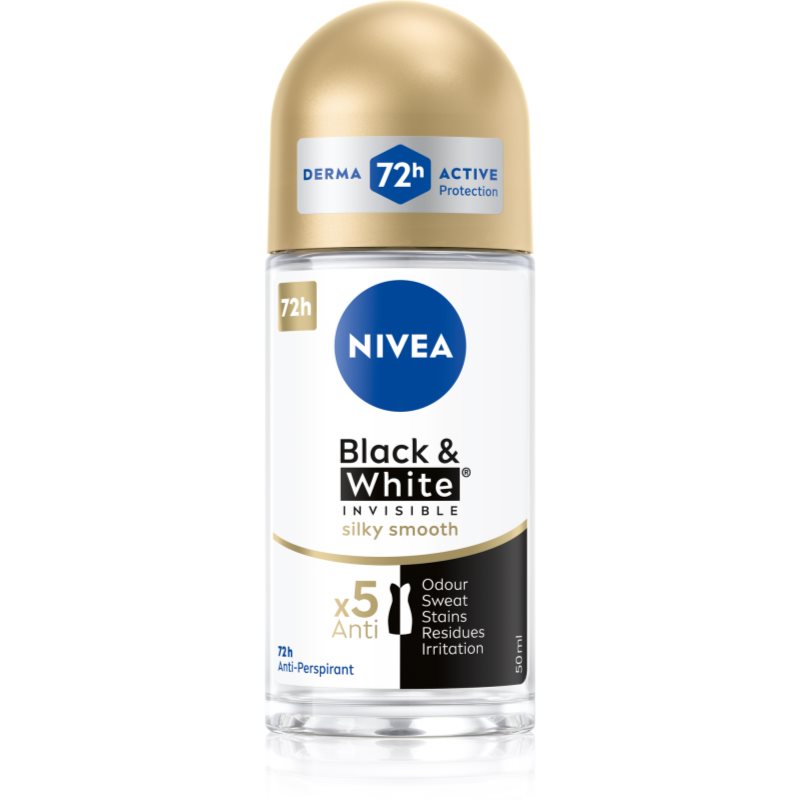 Nivea Invisible Black & White Silky Smooth golyós izzadásgátló hölgyeknek 50 ml-Eredeti