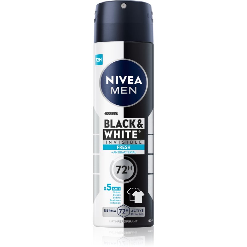 Nivea Men Invisible Black & White izzadásgátló spray Fresh 150 ml-Eredeti