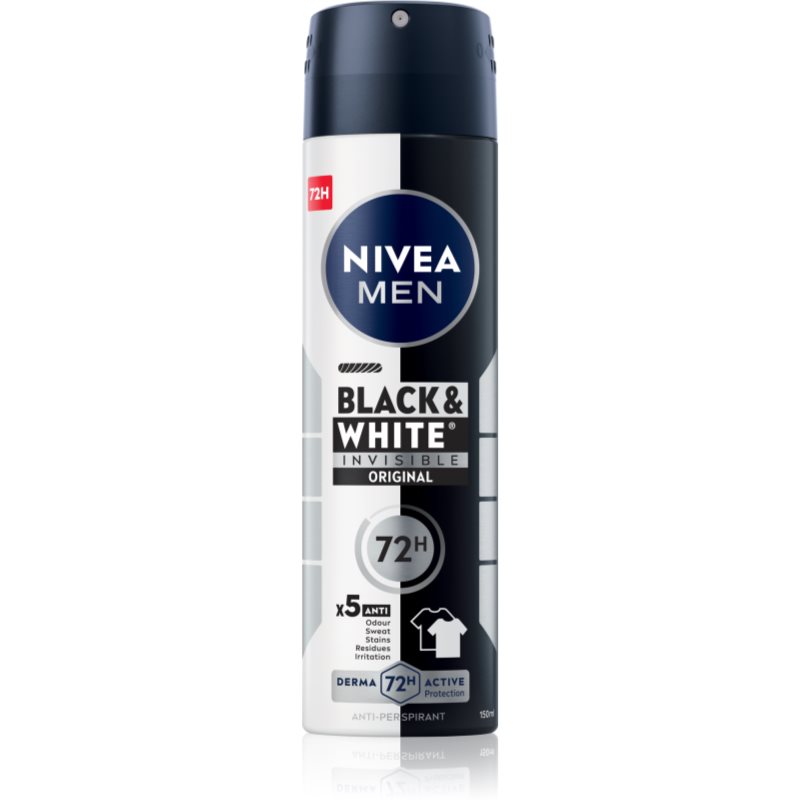 Nivea Men Invisible Black & White izzadásgátló spray uraknak 150 ml-Eredeti