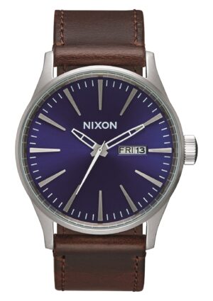 Nixon Analóg órák 'Sentry Leather'  kék / barna / ezüst