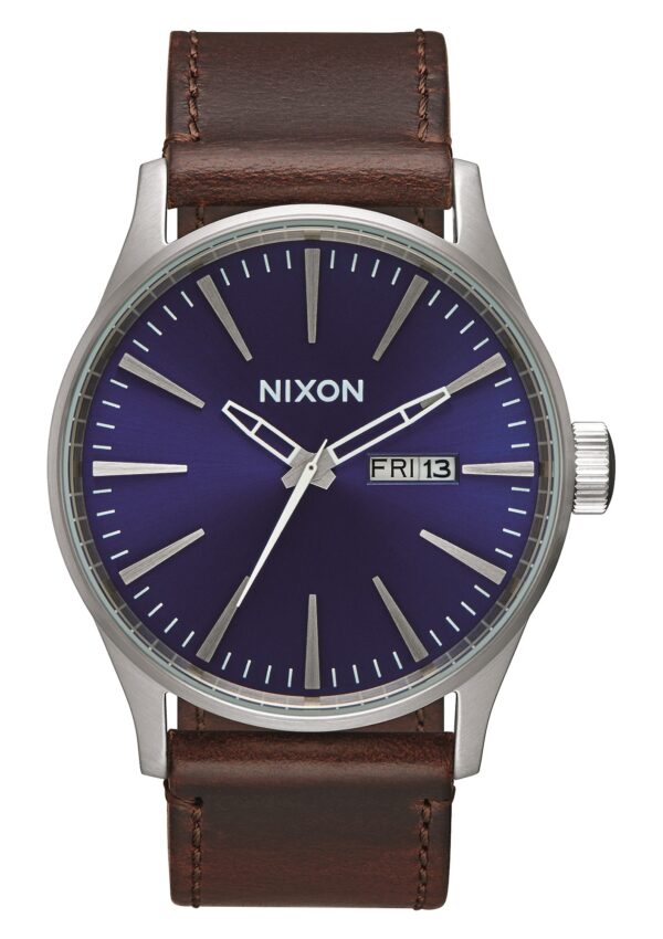 Nixon Analóg órák 'Sentry Leather'  kék / barna / ezüst