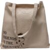 No Friends oversize canvas bag in white