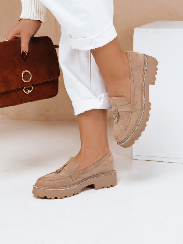 Női LOAFELIA khaki mokaszinok Dstreet