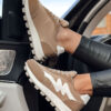 Női SNEAKAIR tornacipő vastag khaki talpú Dstreet