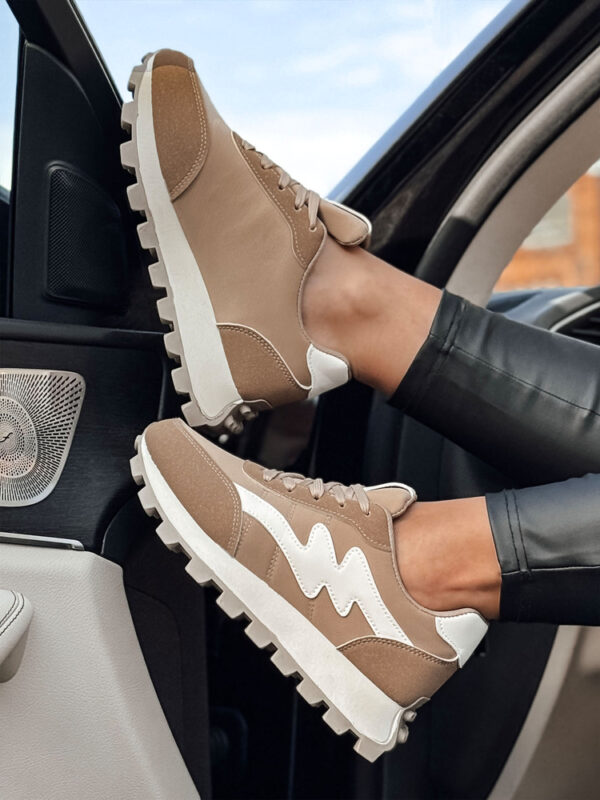 Női SNEAKAIR tornacipő vastag khaki talpú Dstreet