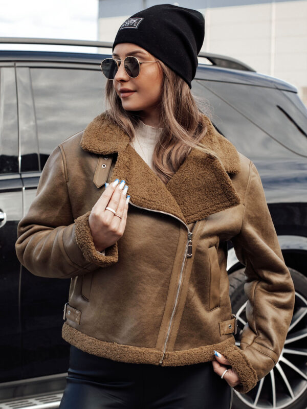 Női SOFTSTILL szarvasbőr kabát camel báránybőrrel Dstreet