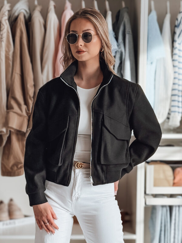 Női átmeneti oversize bomber dzseki LUMINA fekete Dstreet