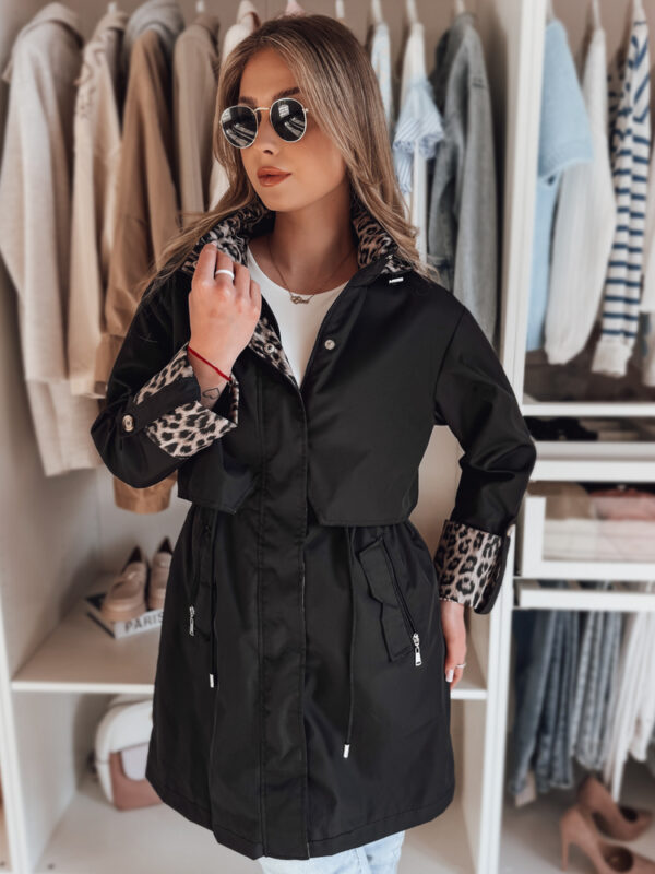 Női átmeneti parka PANTER kabát fekete Dstreet