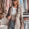 Női átmeneti parka STYLINA camel dzseki Dstreet