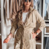 Női átmeneti parka dzseki NEWMOON khaki Dstreet