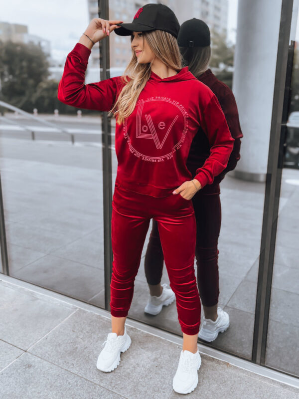 Női bársonyos szett VIP PRIVATE Szín Bordó DSTREET