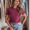 Női basic kissé oversize póló BASICWIN lila Dstreet
