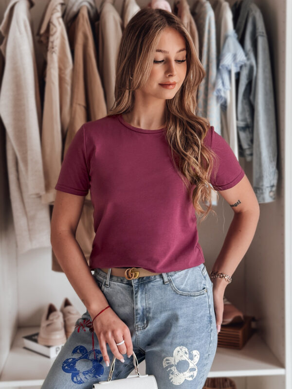 Női basic kissé oversize póló BASICWIN lila Dstreet