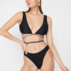 Női bikini alsó Trendyol TBESS23BA00119/Black