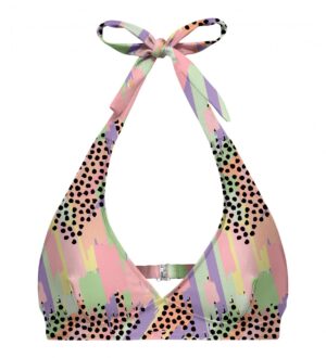 Női bikini felső Mr. GUGU & Miss GO PASTEL DOTS HALTER NECK