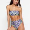 Női bikini szett Trendyol TBESS22BT0018/Blue-Multicolor