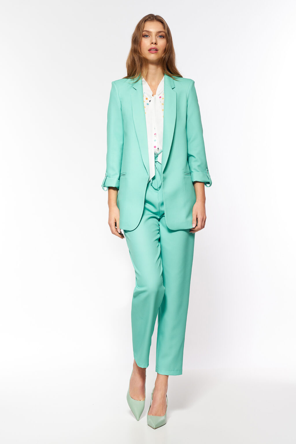 Női blézer Nife Turquoise