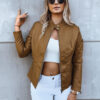 Női bőrdzseki HAUTE COUTURE Szín Camel DSTREET