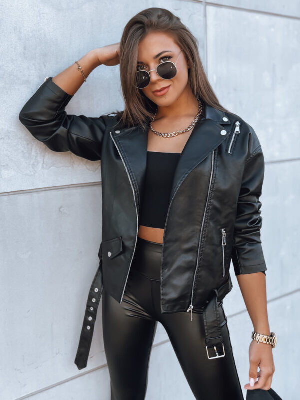 Női bőrdzseki VOGUE GLAM Szín Fekete DSTREET