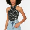 Női crop top Trendyol Patterned