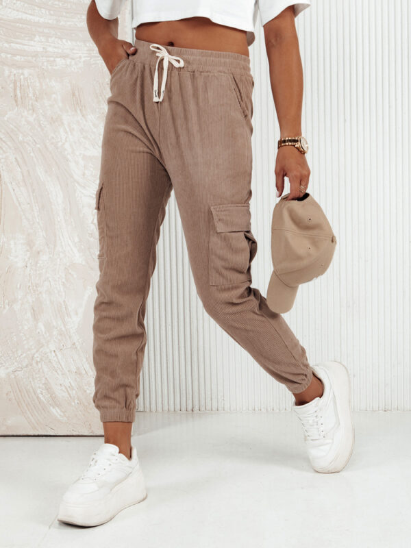 Női csíkos CHICCORD camel nadrág Dstreet