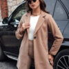 Női egyberészes őszi kabát LUGI camel Dstreet