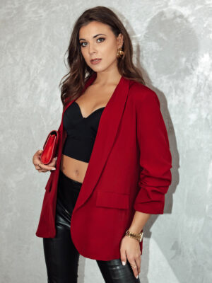 Női egyméretű blézer ELEGANTIS piros Dstreet