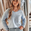 Női egyméretű oversize FLOFLY blúz kék Dstreet