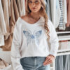Női egyméretű oversize blúz FLOFLY fehér Dstreet