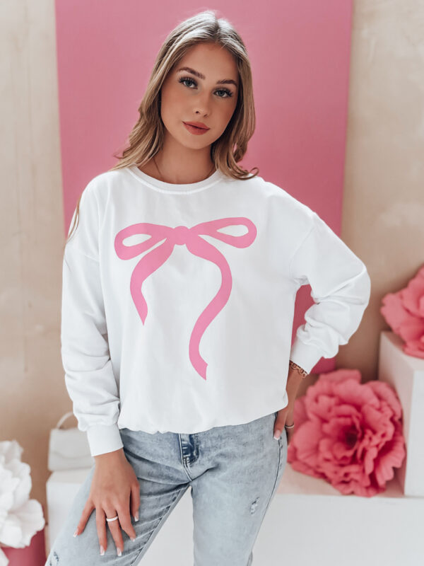 Női egyméretű oversize pulóver SOFTTIE fehér Dstreet
