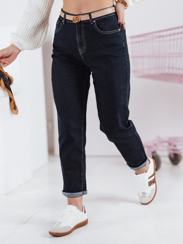 Női farmer mom fit nadrág STRAIGHTY sötétkék Dstreet