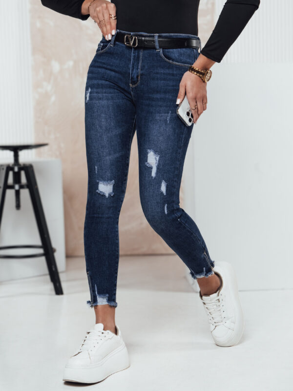 Női farmer nadrág ZIPDETAIL push up kék Dstreet