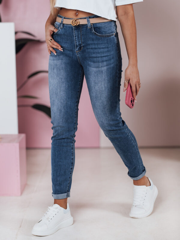 Női farmer nadrág slim fit medium FLEXI navy blue Dstreet