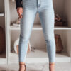 Női farmer skinny nadrág GLAMSKIN díszítéssel kék Dstreet