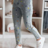 Női farmernadrág Slim fit nadrág SHINYFIT csillagok kék Dstreet