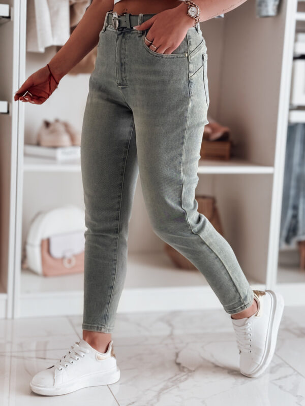 Női farmernadrág Slim fit nadrág övvel SLIMFIZ kék Dstreet