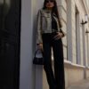 Női farmernadrág Trendyol TWOAW23JE00345/Black