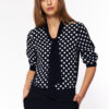 Női felső NIfe Nife_Blouse_B140_Black/Peas