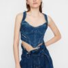 Női felső Trendyol TPRAW22BZ1118/Navy blue