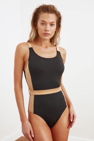 Női fürdőruha Trendyol TBESS21MA0221/Black