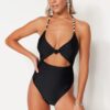 Női fürdőruha Trendyol TBESS23MA00032/Black