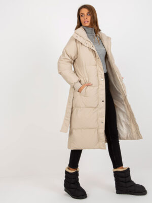 Női kabát Fashionhunters Beige