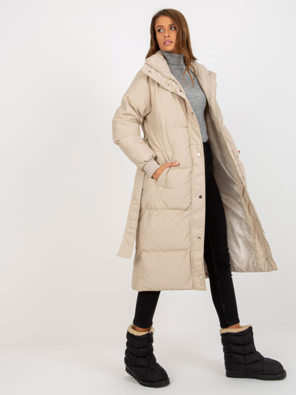 Női kabát Fashionhunters Beige