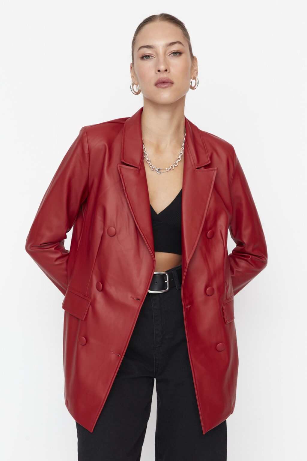 Női kabát Trendyol Leather