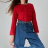 Női kabát Trendyol TWOAW23CE00215/Red