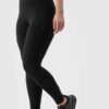 Női kötött leggings fekete 4FWMM00TTI