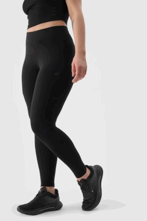 Női kötött leggings fekete 4FWMM00TTI