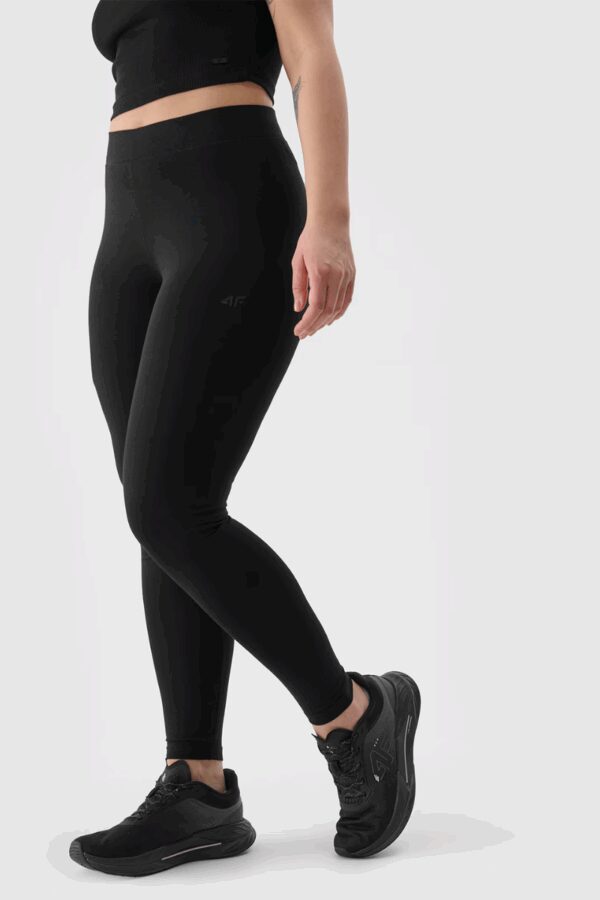 Női kötött leggings fekete 4FWMM00TTI