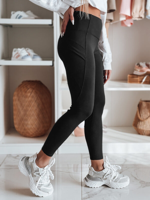 Női magas derekú leggings FLEXION fekete Dstreet