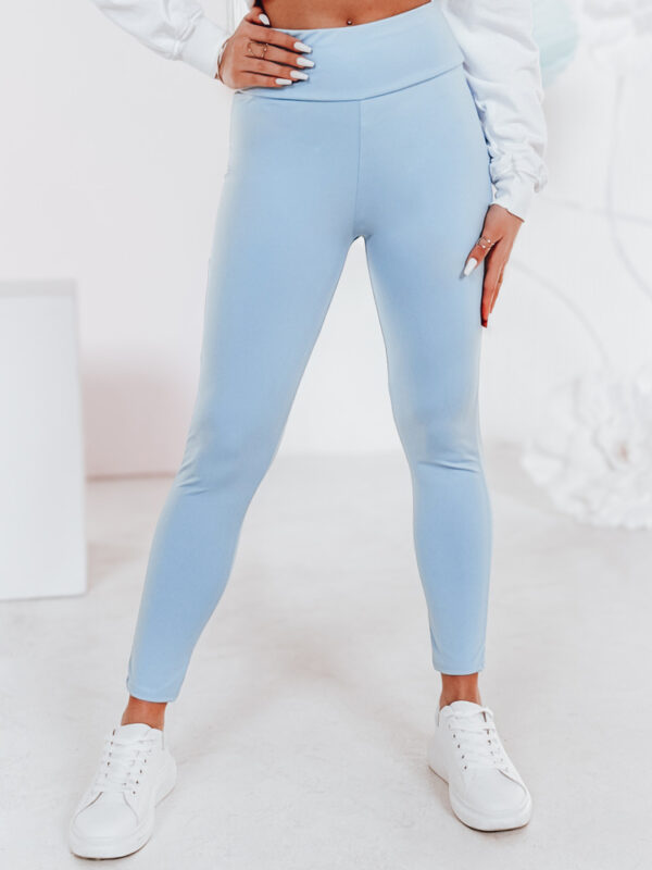 Női magas derekú leggings SOFLEGG kék Dstreet